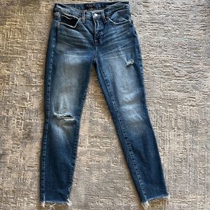 Lucky Brand Ava Mid Rise Ava Ripped Skinny Jeans